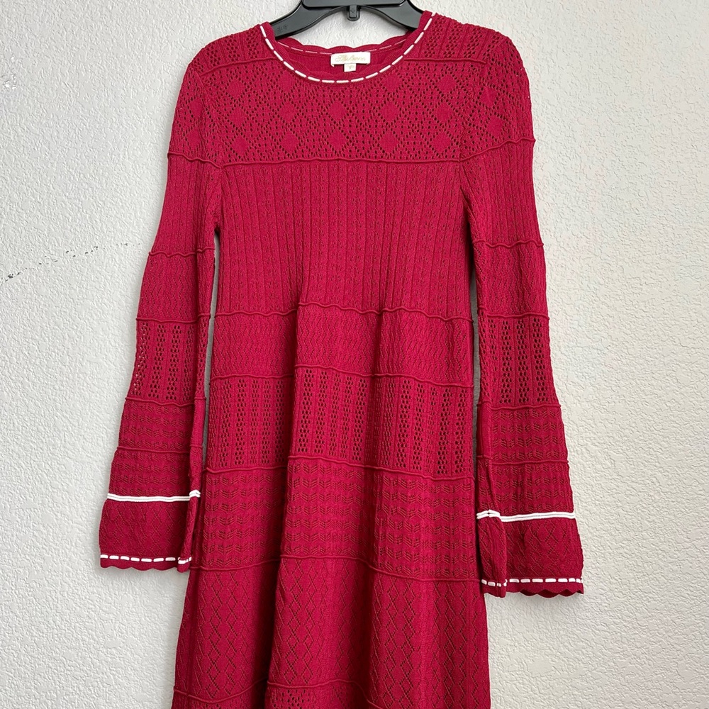 Long Sleeve Burgundy Dress, size S